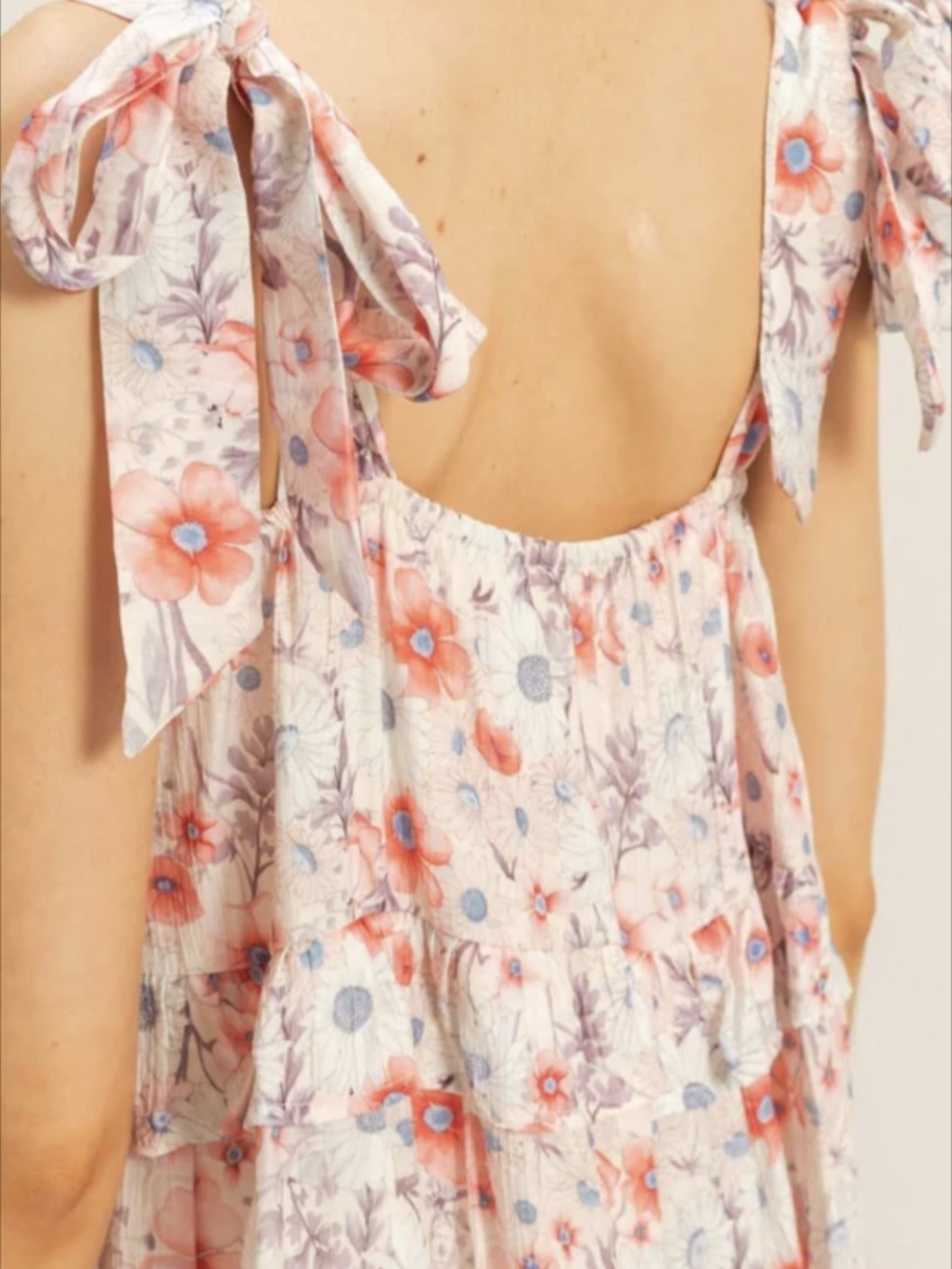 Floral Sundress For Summer Parties New Without Tags - Picture 3 of 4